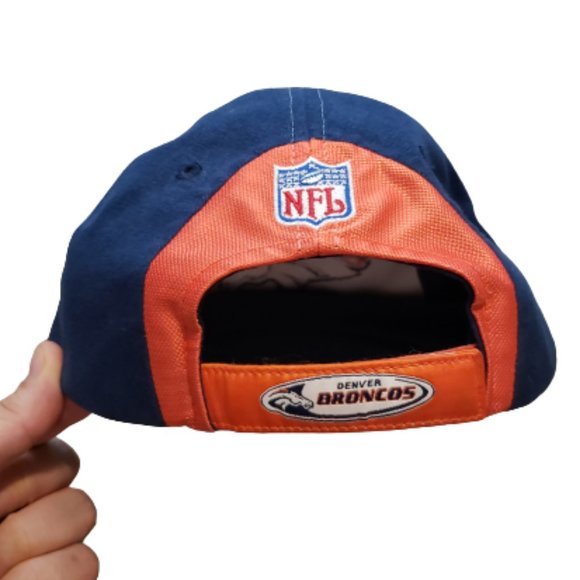 Reebok Denver Broncos Football Cap Hat Men's OS Navy Blue Embroidered Retro 90s - Picture 4 of 11